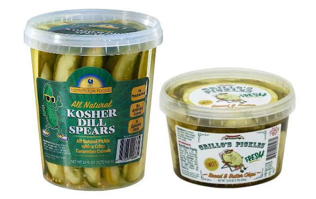 Tapered pickle containers