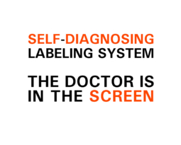 SELF-DIAGNOSING labeling system. The doctor is in the screen.